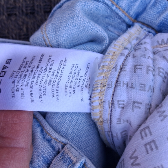 Free People Havasu Slouchy Longline Denim Shorts 27 Wide Leg Boho 90s Streetwear - Picture 9 of 12